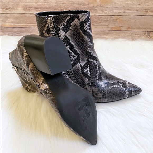 All Saints Aster Snake Embossed Booties - Picture 11 of 12